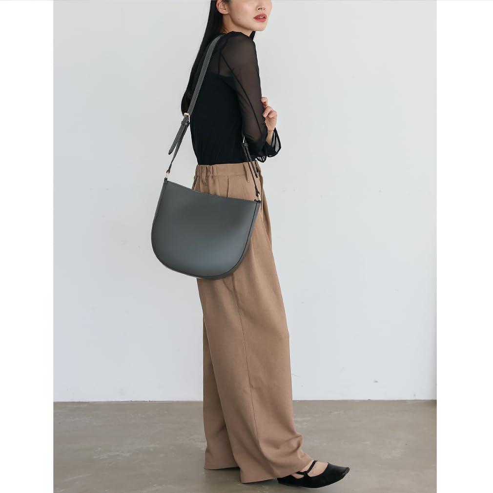Vita Felice Slim Shoulder Bag for Women yy093n [VITAFELICE] Half-moon (Gray)