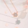 Delicate Snowflake Pendant Necklace Romantic Aesthetic Clavicle Chain Unique Design Gift For Girlfriend Light Luxury Jewelry