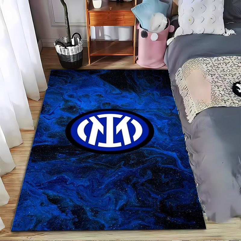 Blue Abstract Pattern Carpet with Logo Design for Home Decoration Suitable for use as an anti-slip for living room bedroom sofas