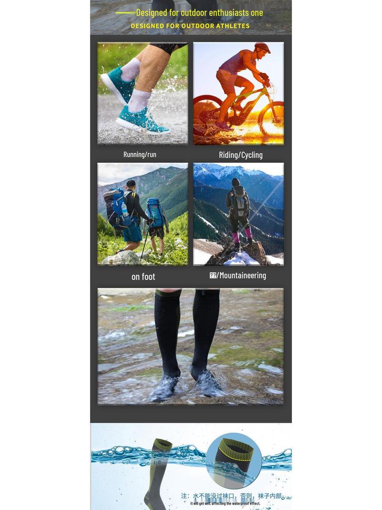 Unisex Winter Waterproof Ski & Hiking Socks - Anti-Freeze, Breathable & Warm for Outdoor Sports