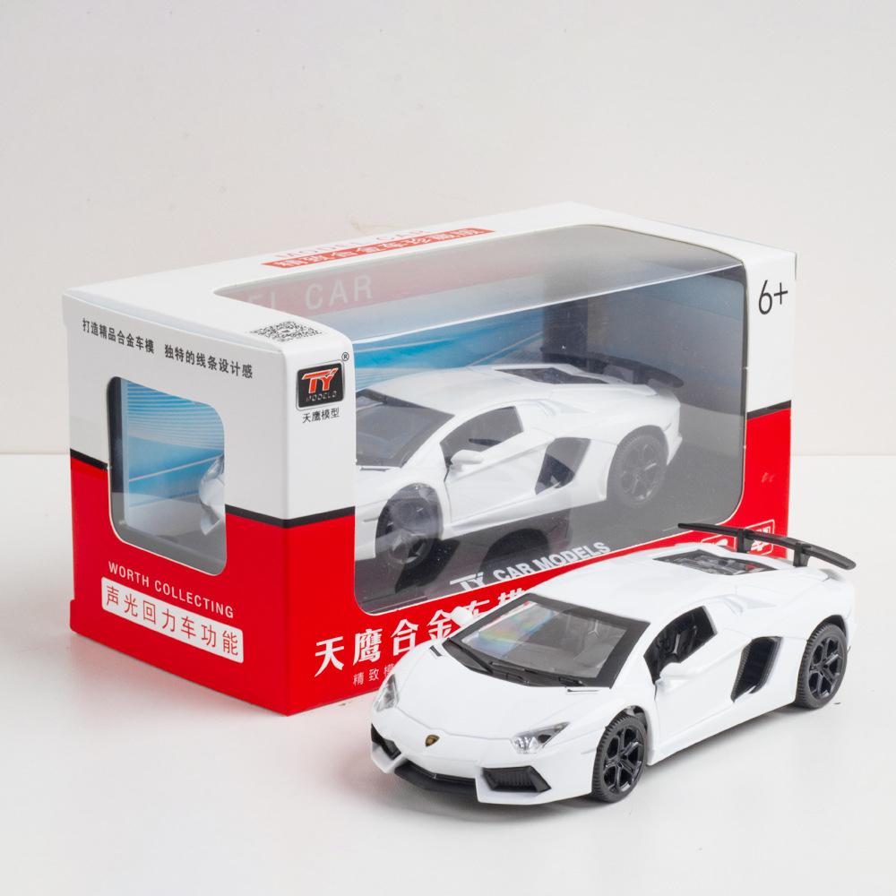

1:32 масштаба LP740, модель автомобиля из сплава, световой и звуковой эффект, литой автомобиль, игрушки для мальчиков, подарок на день рождения, детские игрушки, коллекция автомобилей 15x7x3.5cm белый