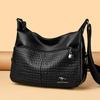 Middle Aged Women's Crossbody Bag New Stone Pattern Small Square Bag Style Simple and Fashionable One Shoulder Crossbody Bag