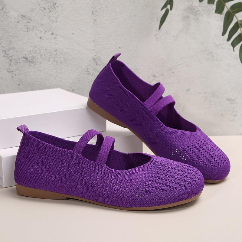 

Модная тканевая обувь Весна Новая Неглубокий Круглый Носок Женские Одинарные Туфли 43 фиолетовый