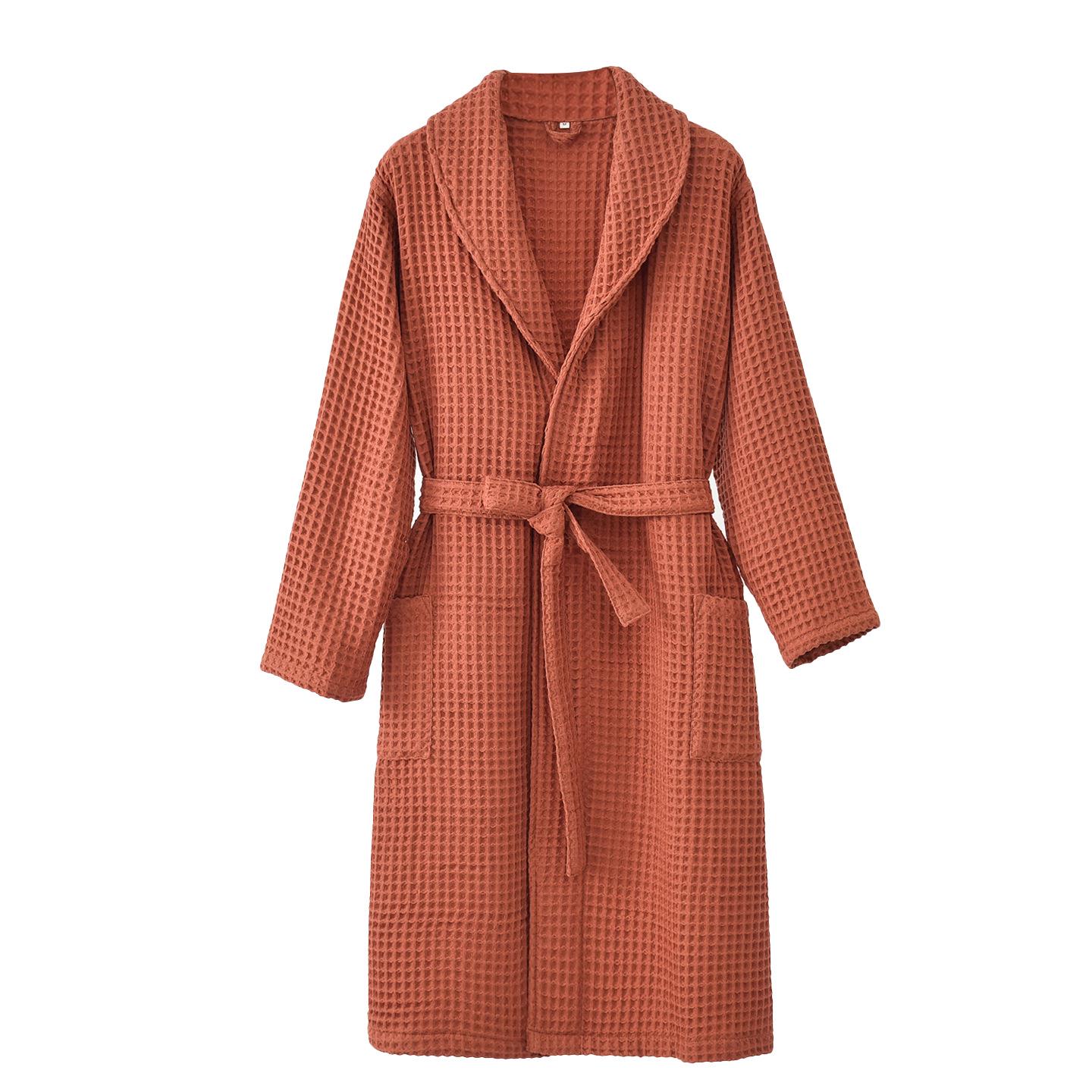 Japanese Cotton Waffle Yukata Robe: All-Season