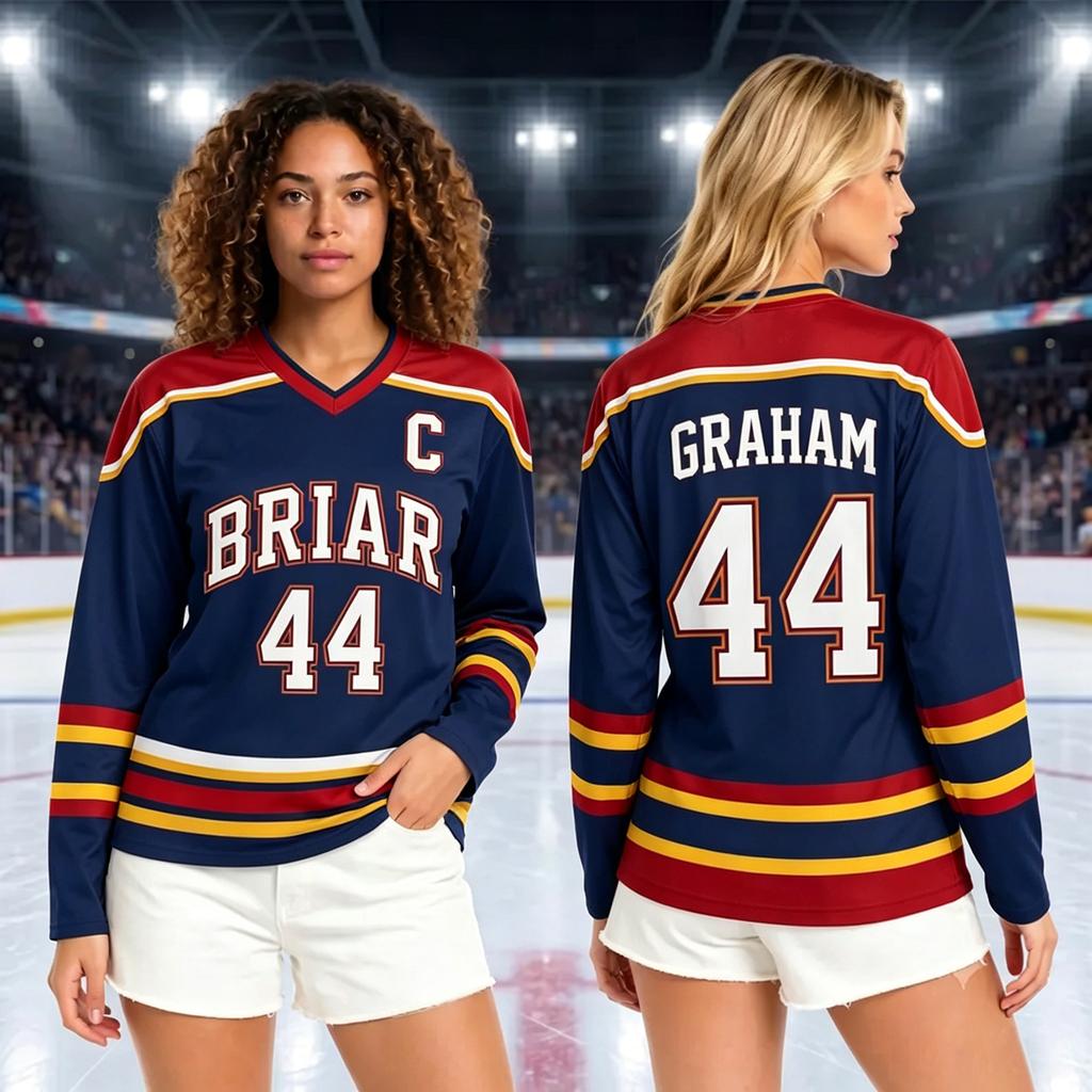 Men Women Unisex Ice Hockey Jersey Short Sleeve V Neck Sportswear Athletic Shirt Breathable Lightweight Fabric Durable Stitching