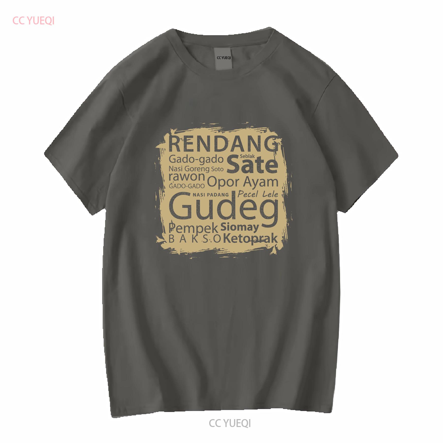 ZheXiong TEE Nieuw Beperkt Top Favoriet Indonesi&euml; Eten Indonesische Liefhebbers T-shirt vintage Gewassen Uitgerekt mode Veelzijdig Licht Zacht 3XL