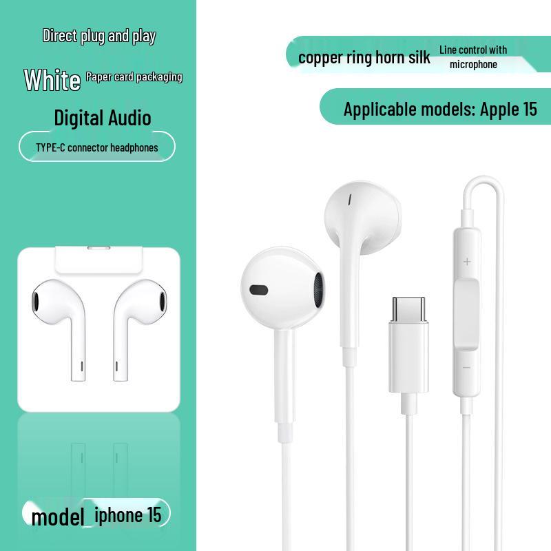 Apple Kabelgebundene Kopfhörerkabel für iPhone 14/15/16/17 mit In-Ear Gaming-Steuerung