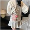 Handmade Crochet Tulip Phone Bag, Cute Color-Block Knitted Crossbody Purse for Women, Mini Shoulder Phone Pouch
