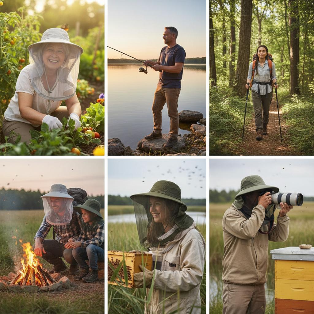 Summer Insect Proof Cap Mosquito Hat Unisex Face Neck Protection Bucket Hat Outdoor Fishing Jungle Farm Fishing Sun Hat