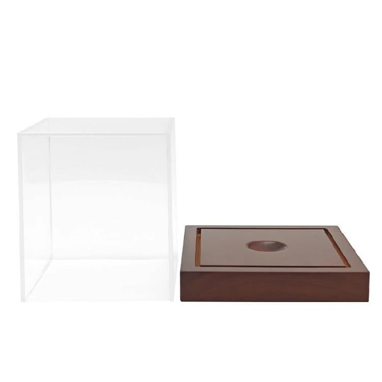 Baseball Protector Box with Stand for Collection Baseball Softball Display Boxes Square Clear Acrylic Cubes Display Case