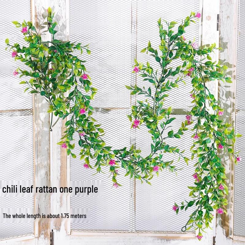 Artificial Rattan Vines for Pipe and Ceiling Decoration - Fake Green Leaves