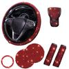 Rhinestone Bling Car Interior Accessories Set Steering Wheel Protective Case  Car Protection