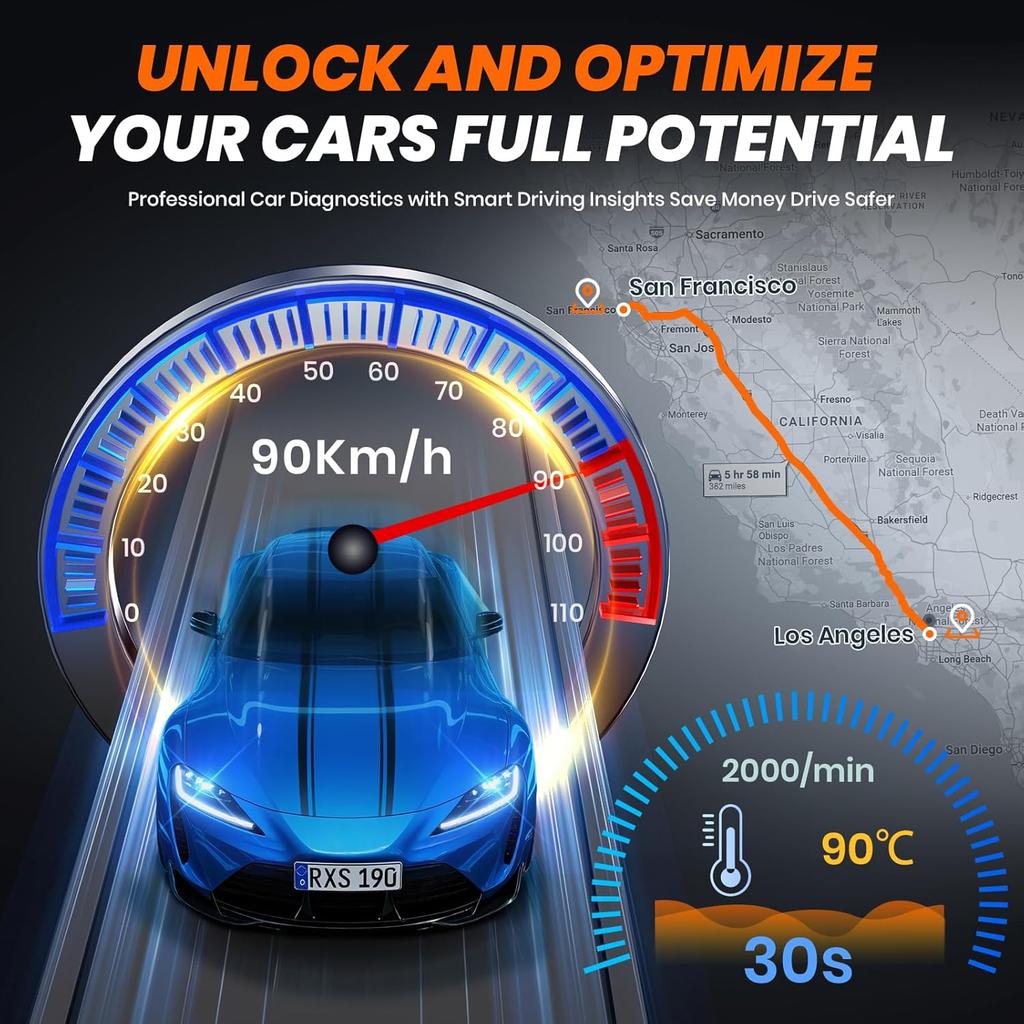 (Upgraded AD310) ANCEL AD310BT OBD2 Scanner Bluetooth - Check Engine Code Reader, Escaner Automotriz With Premium App On IOS & Android, Car