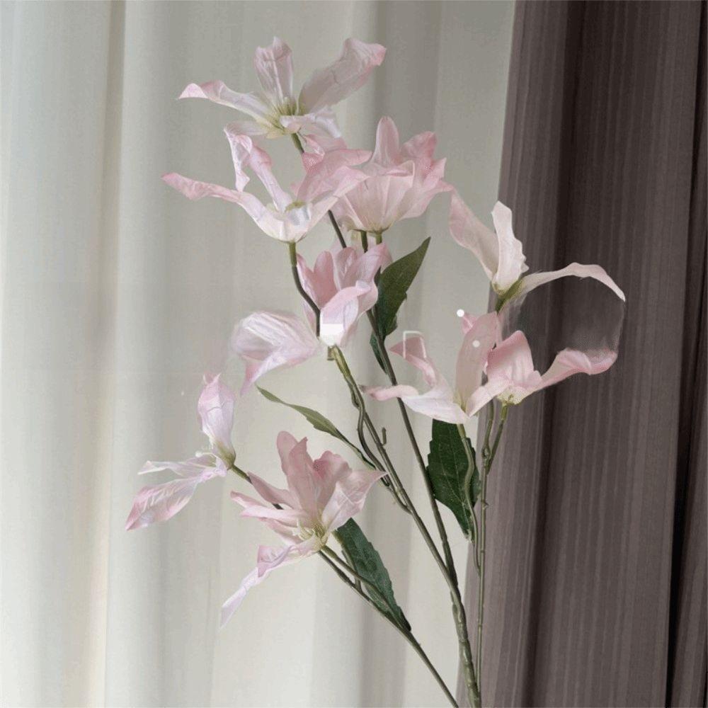 80cm Faux Lilies Flower Lilies Fake Bouquet Realistic Artificial Flower  Wedding Decor