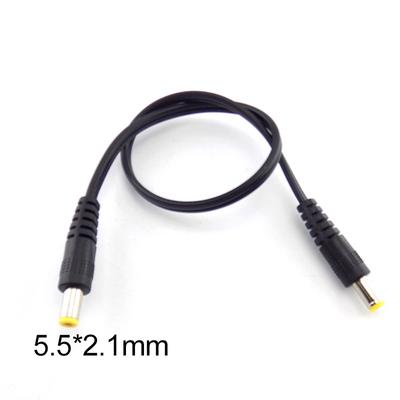 DC Male To Male AV Audio Power Plug 5.5mm X 2.1mm Male To Male Adapter Connector Cable Extension Supply Cords