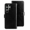 For Samsung Galaxy S24 Ultra Leather Case Crazy Horse Leather Folio Flip Phone Wallet