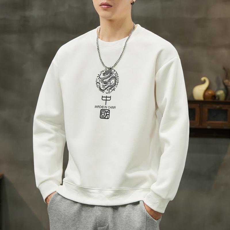 Осенне-зимний мужской тяжелый утолщенный свитер в китайском стиле Guochao Velvet Youth — фото 8