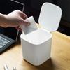 Mini Desktop Trash Can Small Countertop Waste Bin with Lid Tiny Garbage Bin Wastebasket for Office Desk Vanity Bedside Table