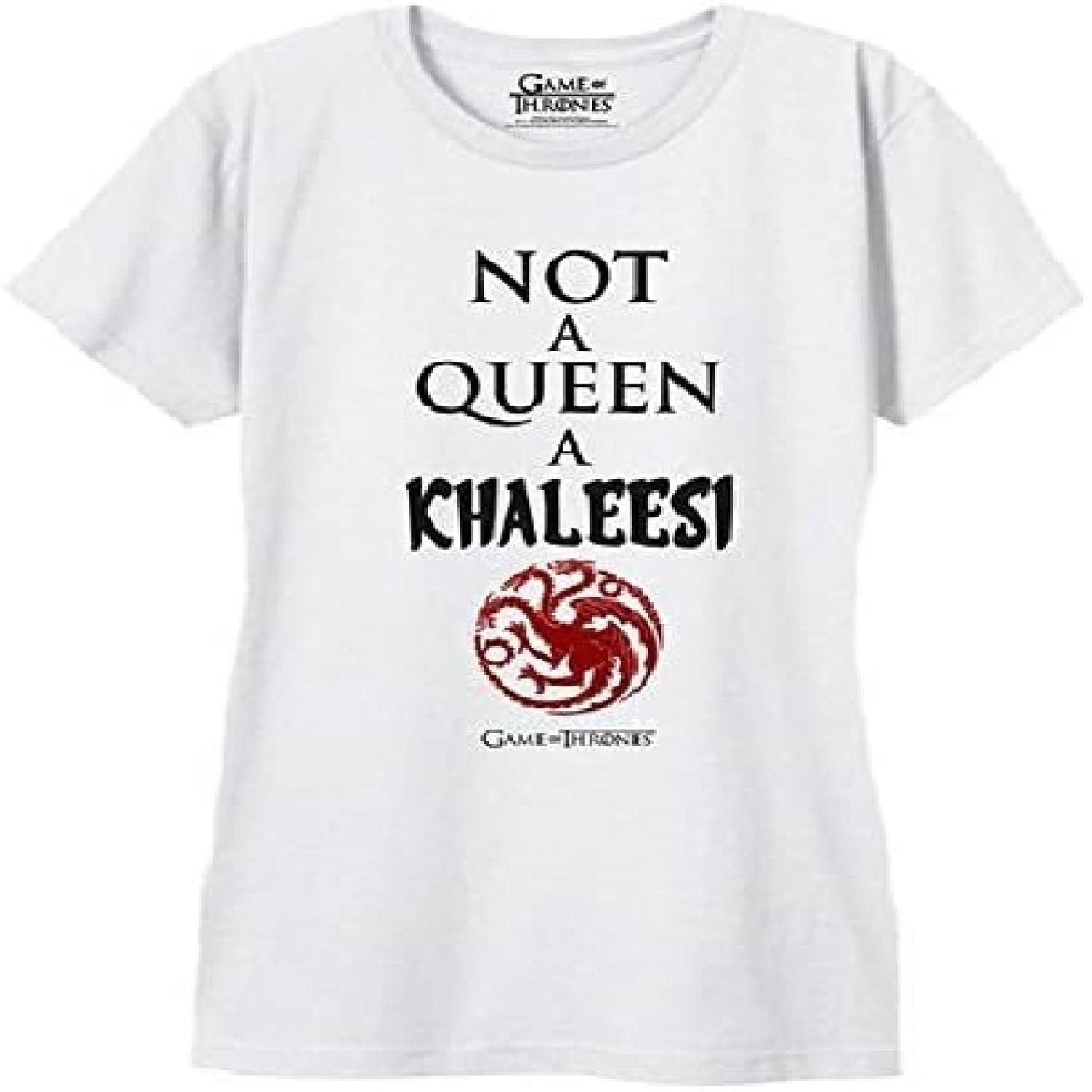 Игра Престолов Не Королева, а Кхалиси Драконы Футболка для Подростков - Белая (Средняя) S