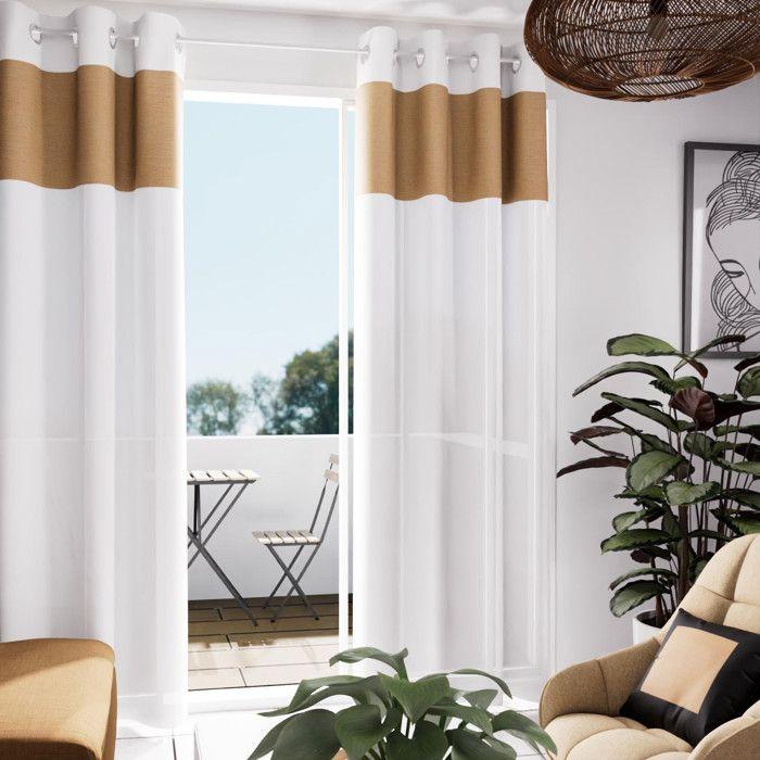 Washed Cotton Eyelet Voile 135x250 Cm JUTE, by Soleil d'Ocre