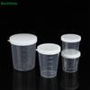 10Pcs Plastic Measuring Cup Set with Lids-Graduated Lab/Kitchen Storage Cups,Leakproof Small Container for Liquids & Powders