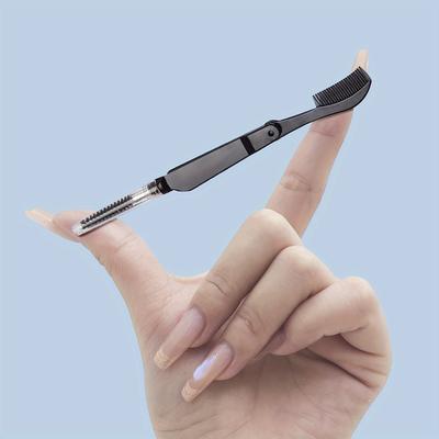 2-in-1 Faltbarer Wimpern- & Augenbrauenkamm - Einfaches Styling, Unparfümiert, Tragbares Kosmetikwerkzeug für Perfekte Wimpern und Augenbrauen