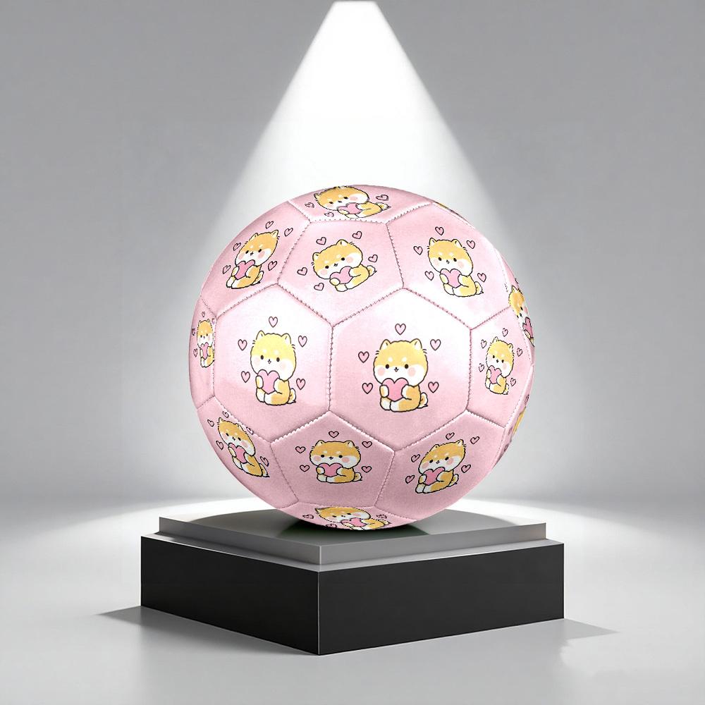 1pc Cute Heart Love Size 5 Soccer Ball Professional Match Training Football Indoor &Outdoor Sports Ball Training Ball Lightweight Durable y99