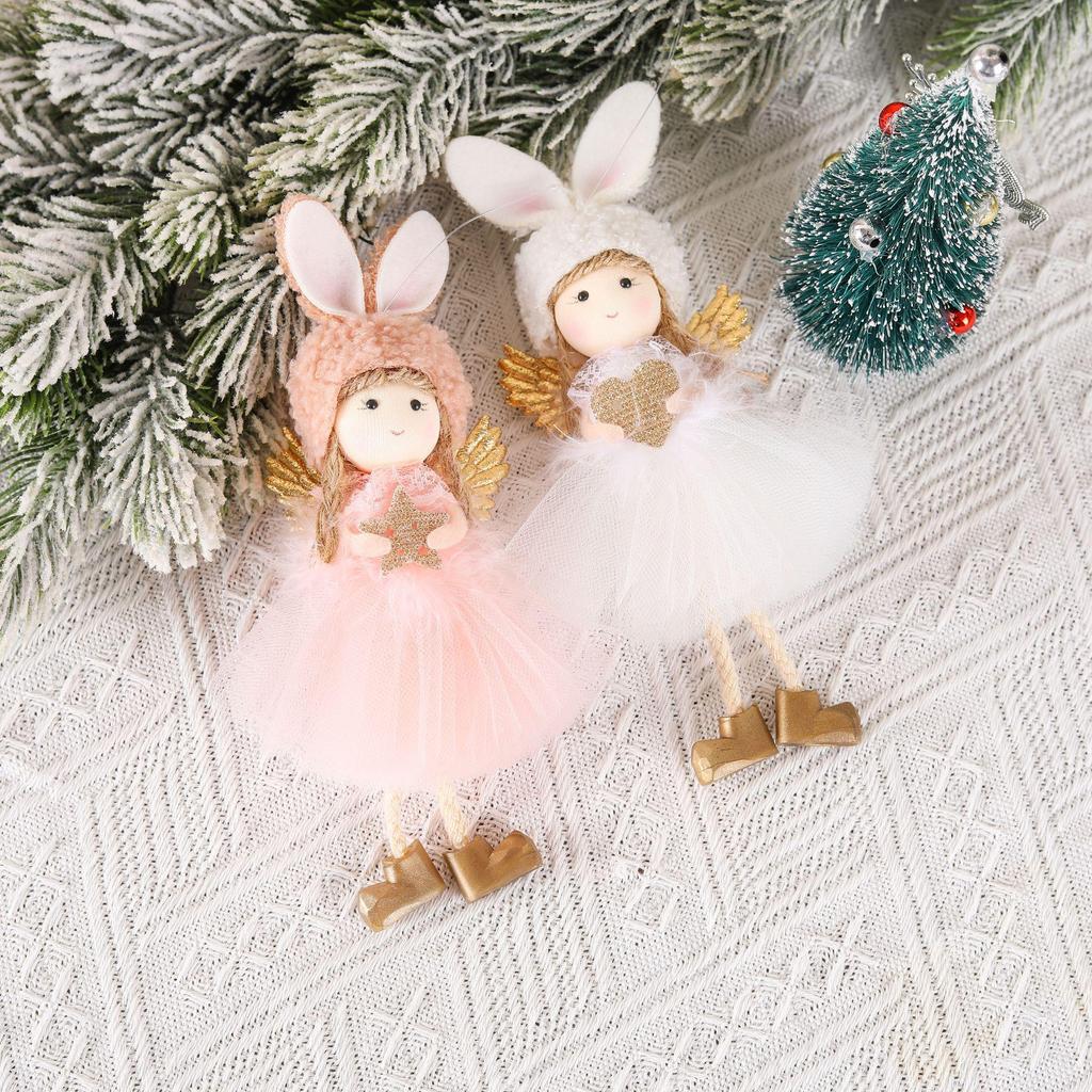 Angel Long Ears Christmas Tree Pendant for Festive Decoration