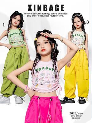 Conjunto de Moda de Verano para Niñas para Baile Jazz - Disfraz de Street Dance Hip Hop