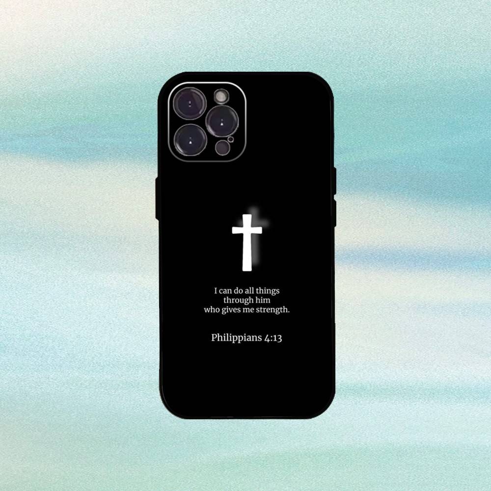 J-Jesus B-Bible Verse Phone Case For iPhone17,16,15,14,13,12,Plus,Pro Max, 5G Others Soft Black Cover