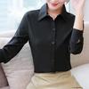 Women's long-sleeved white shirt autumn clothing Korean version of professional clothing formal work clothes large size anti-light temperament 