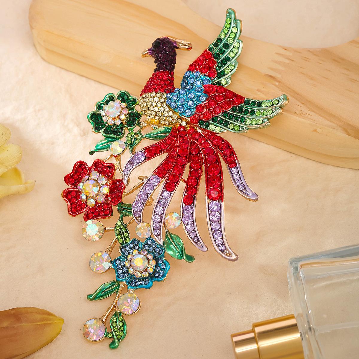 

Брошь Феникс с бриллиантами, женская, легкая, роскошная, модная, элегантная, темпераментная, универсальная, с ципао