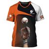 Maglietta Baseball Personalizzata con Nome Stampa 3D Manica Corta Maglietta Baseball per Uomo Bambini T-shirt Regalo per Giocatore di Baseball