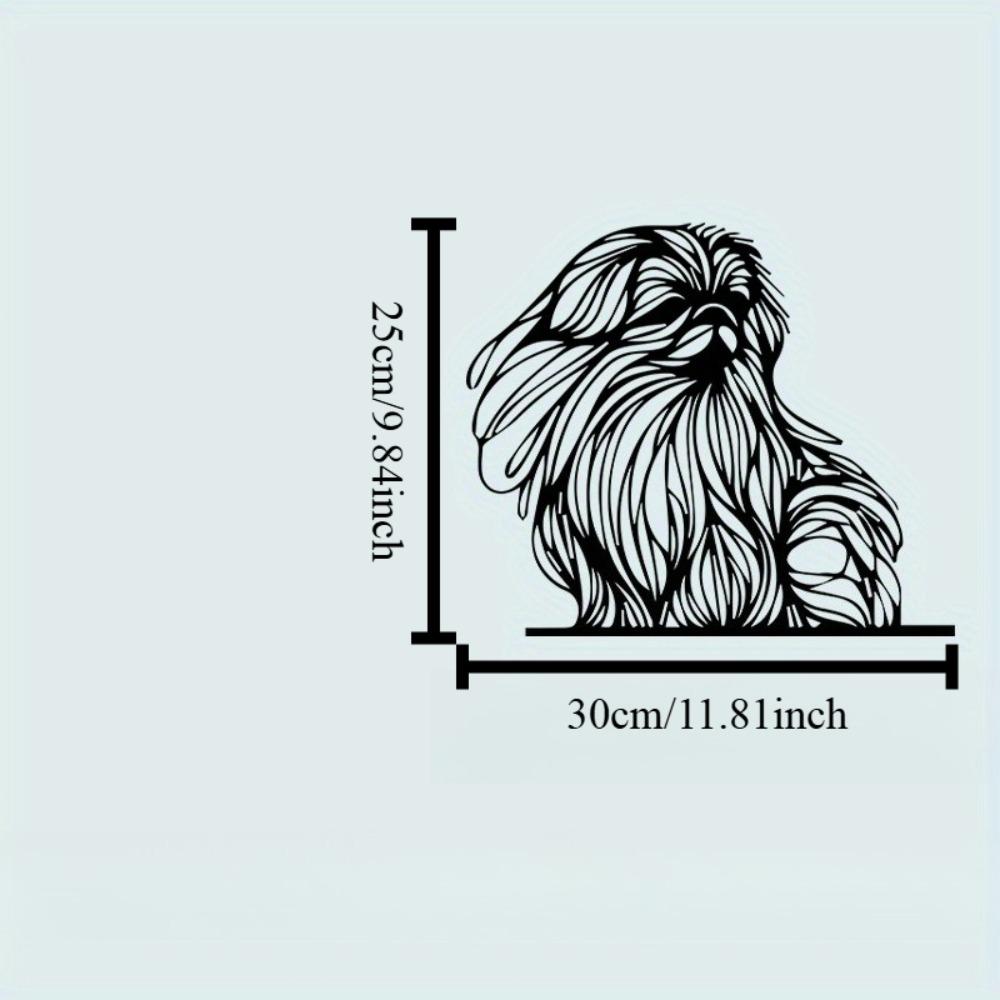 

1pc Vintage Pekingese Dog Statue Iron Powder Coated Home Office Decor Bookshelf Ornament Christmas Easter Gift for Dog Owner чёрный
