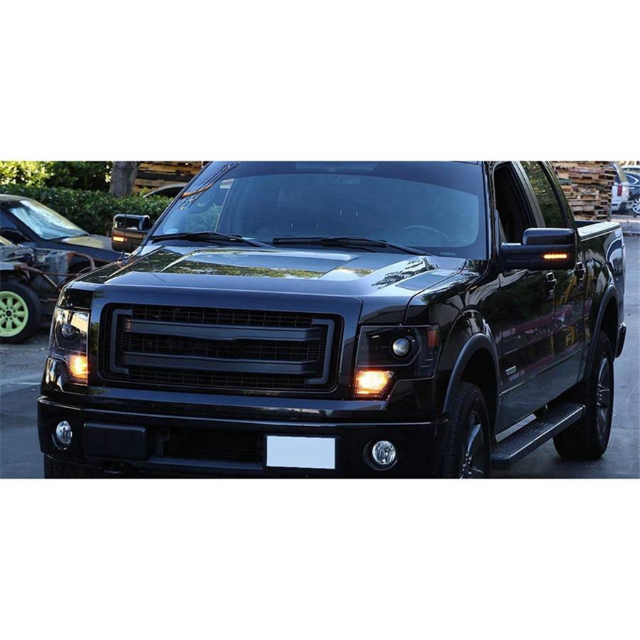 2× LED Side Mirror Light Turn Signal Smoke Lens Reflector For Ford F150 2009-14