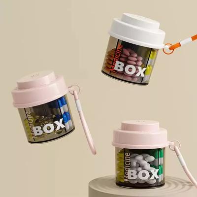 Portable Mini Multifunctional Medicine Storage Box with Compartments Convenient Travel Organizer 1 Piece