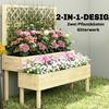 Raised Garden Bed 2-Tier Stepped Design Planter Box with Trellis for Climbing Plants 108x62x120 cm