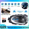 Q29 Motorcycle Helmet Bluetooth Headset  For 2 Riders Intercommunicator 300M 1080P HD Wireless Camera and WiFi Video Recorder