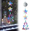 Christmas Star Window Light Decoration with Suction Cup for Xmas Home Shop Party Gifts for Glass Indoor Outdoor Decor Pendant