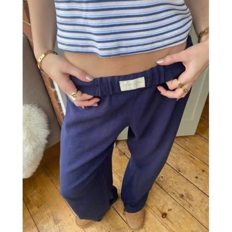 Women's Striped Wide-leg Pants Casual Street INS Fashion Loose High-waisted Pants