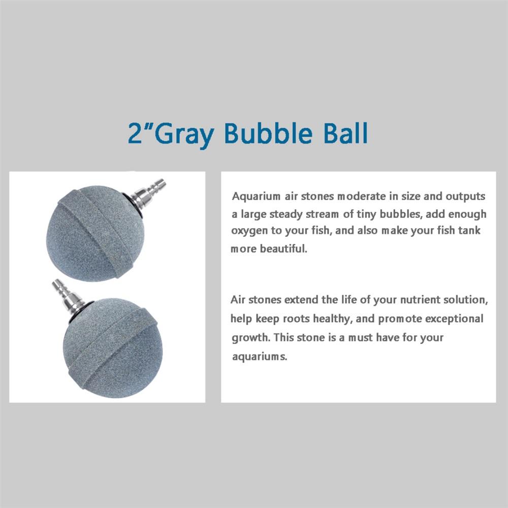 Teich-Luftstein, 5,1 cm, Luftstein für Aquarien, langlebiger Belüfter, Sauerstoffdiffusor, Luftstein, Luftpumpenzubehör für Aquarien, Fischtank, 2er-Pack
