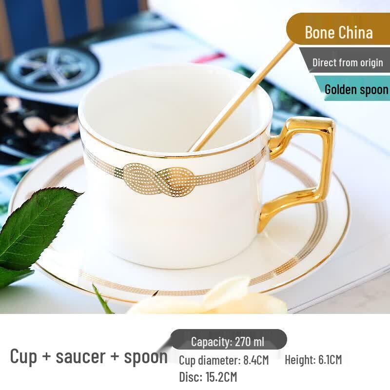 Qīwēi Nordic Light Luxury Bone China Coffee & Tea Set