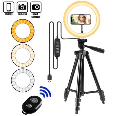 Zelfie Ringlamp LED Ringlicht Zelfie Met Statief Ring Voor Zelfie Telefoon Video Fotografie Verlichting Voor Youtube Telefoonhouder