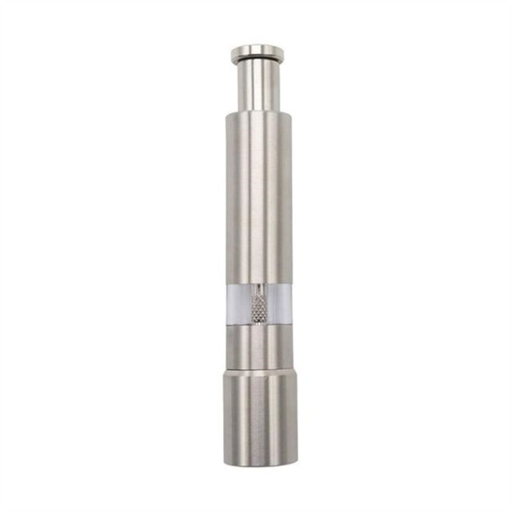 New Manual Salt and Pepper Grinder Household Stainless Steel Push Button Grinder Portable Spice Thumb Grinder Black Pepper