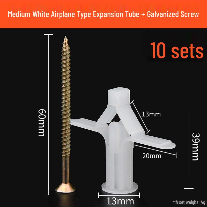 Gypsum Board Self-Tapping Expansion Screw and Plug Set