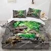 Dinosaur Duvet Cover Set for Kids Boys Girls Polyester  King Queen Size Bedding Set Cartoon Wild Animals Comforter Quilt Cover