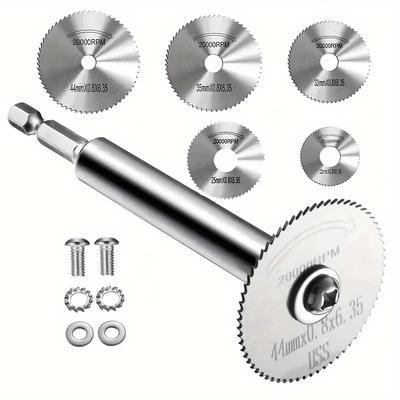Trennscheibe für Bohrmaschine, Rotationswerkzeug-Trennscheiben mit Stahlsägeblättern, 1/4" Sechskant-Langschaft, Zubehör für kraftbetriebene Rotationswerkzeuge