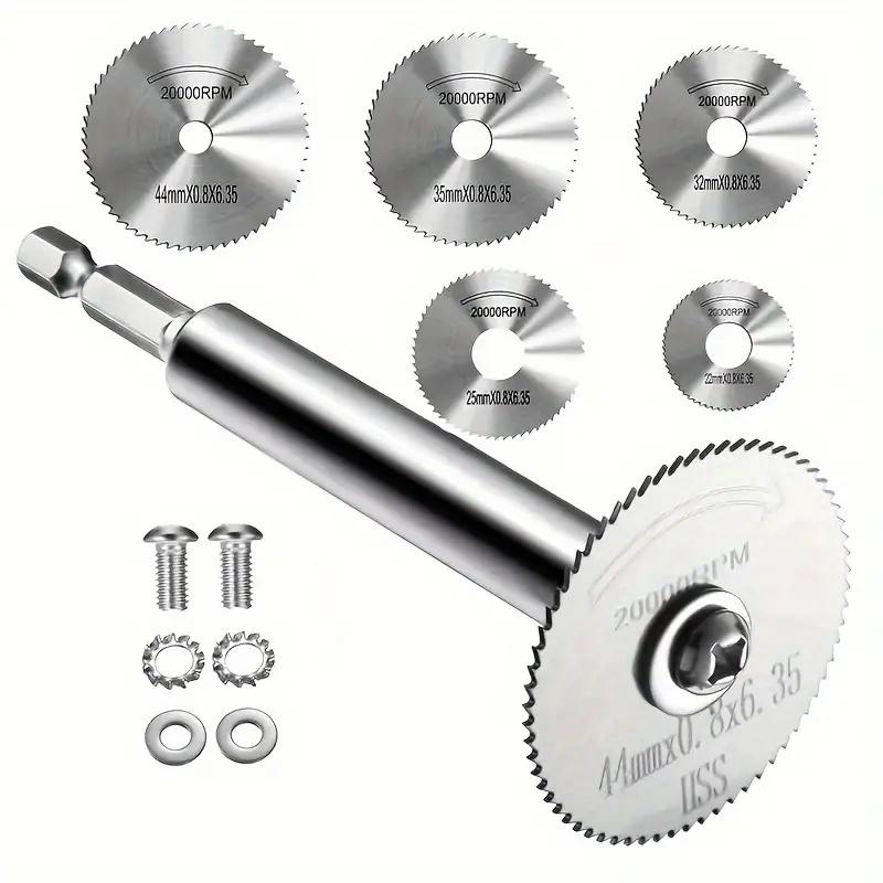 

Cutting Wheel for Drill, Rotary Tool Cutting Discs with Steel Saw Blades, 1/4 Hex Long Shank, Power Rotary Tool Accessories