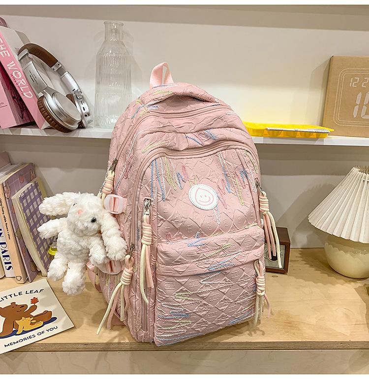 School Bag New High Value Ins Japanese Backpack Cute Casual Simple Large Capacity School Bag Versatile Commuter Make-up Bag