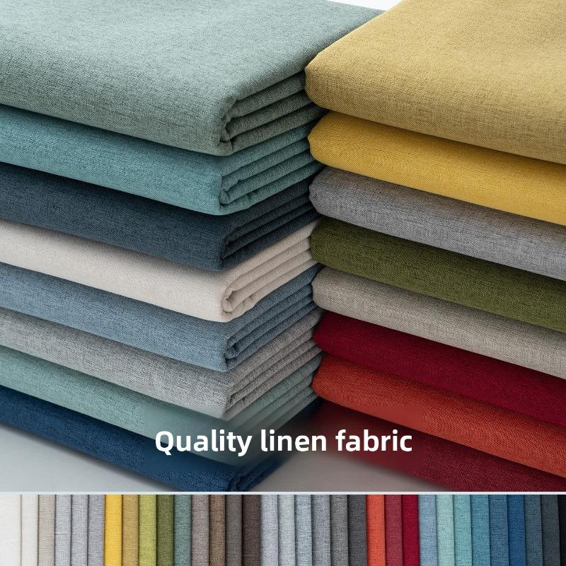 Thickened Plain Linen Fabric By The Meter for Sofa Cloth Cover Seat Cushion Throw Pillow Tablecloth Diy Sewing Cloth Soft Gray